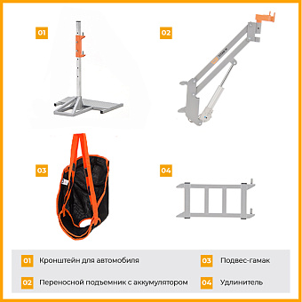 Комплект 04 подъемник для инвалидов автомобильный 